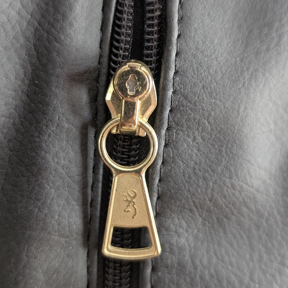 Browning Concealed Carry Tote Black CCW Purse Gold Hardware Buckmark, Western - Picture 9 of 17